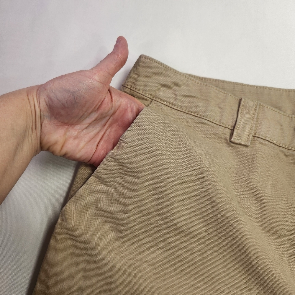 ⭐️GAP Everyday Straight Khaki Pants Womens 12 Tan Beige Chino Cotton Stretch - Picture 9 of 12